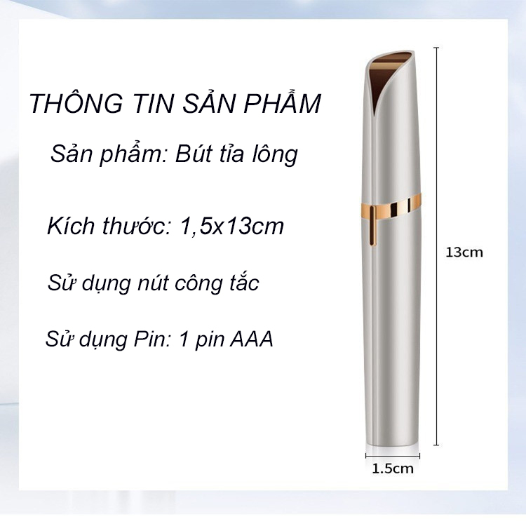 Bút Tỉa Lông Mày Sạc Tích Điện Cao Cấp - Máy Tỉa Lông Mày, Ria Mép Massage Thẩm Mỹ Cho Phái Đẹp