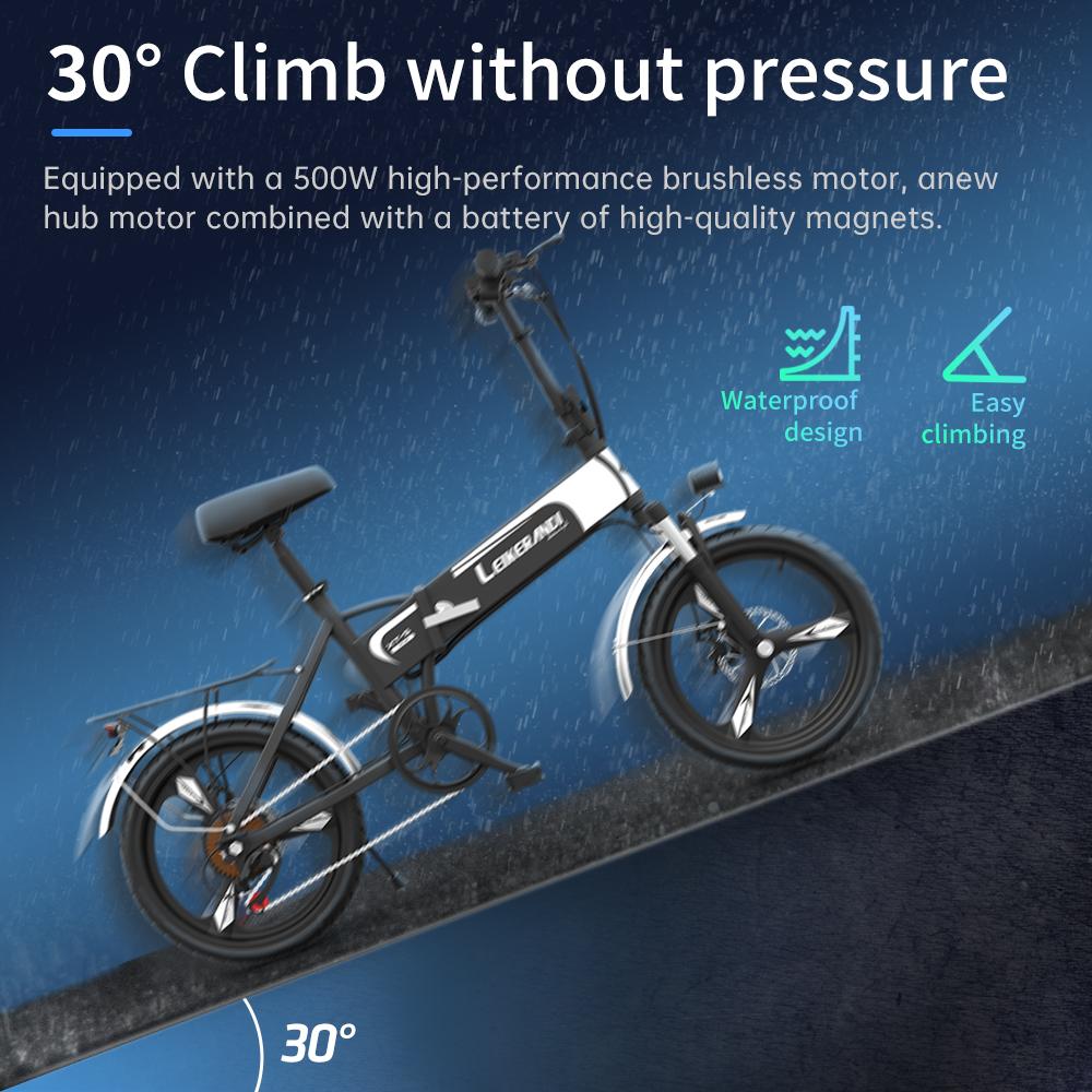 SLUDA MỚI XT5 Fold Mini Electric Bike 500W Động cơ không chổi than Hợp kim Aluminum Người dành Color: 500W 48V 12.6AH