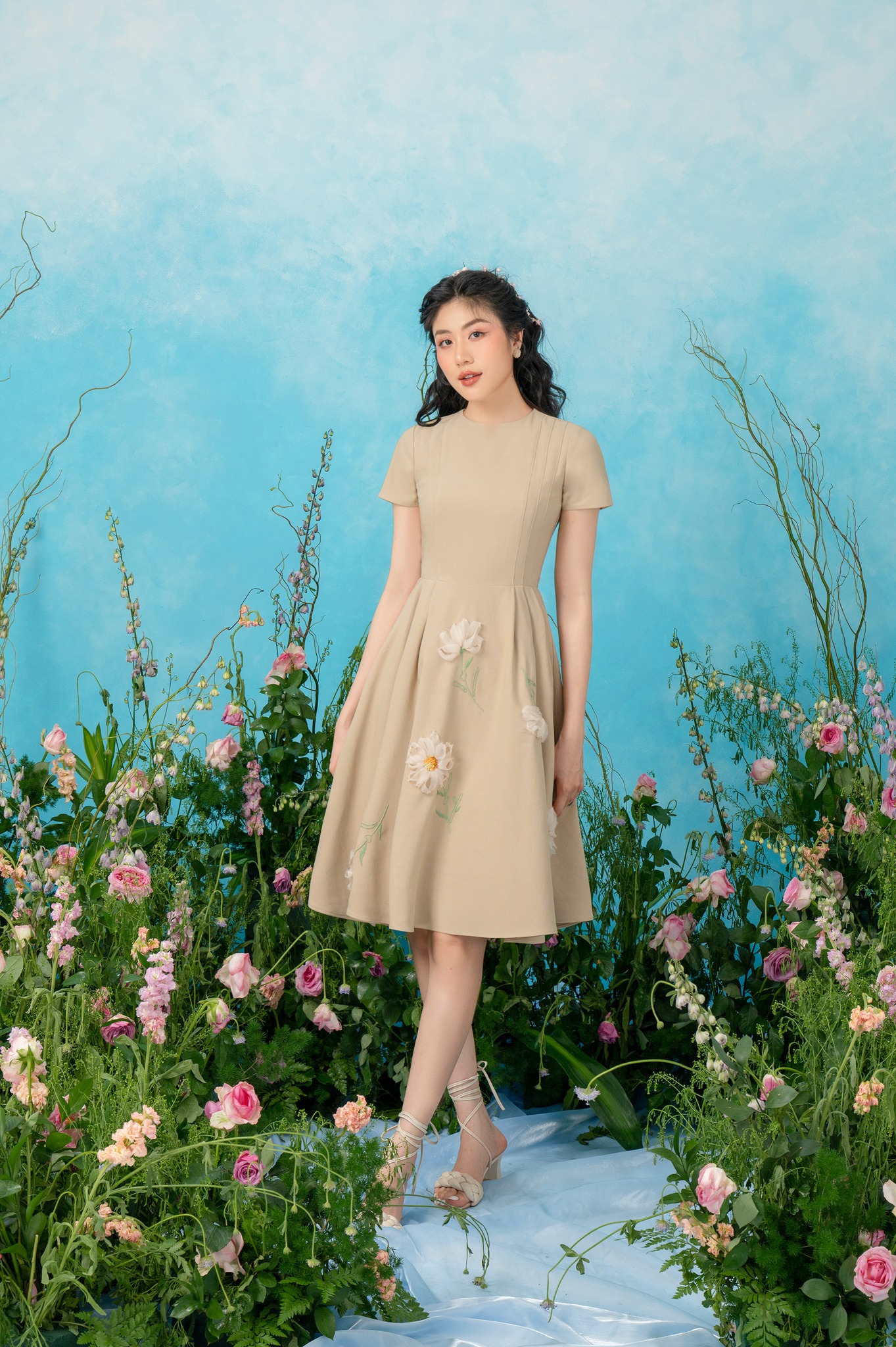 OLV - Đầm Sepia Daisy Embro Dress