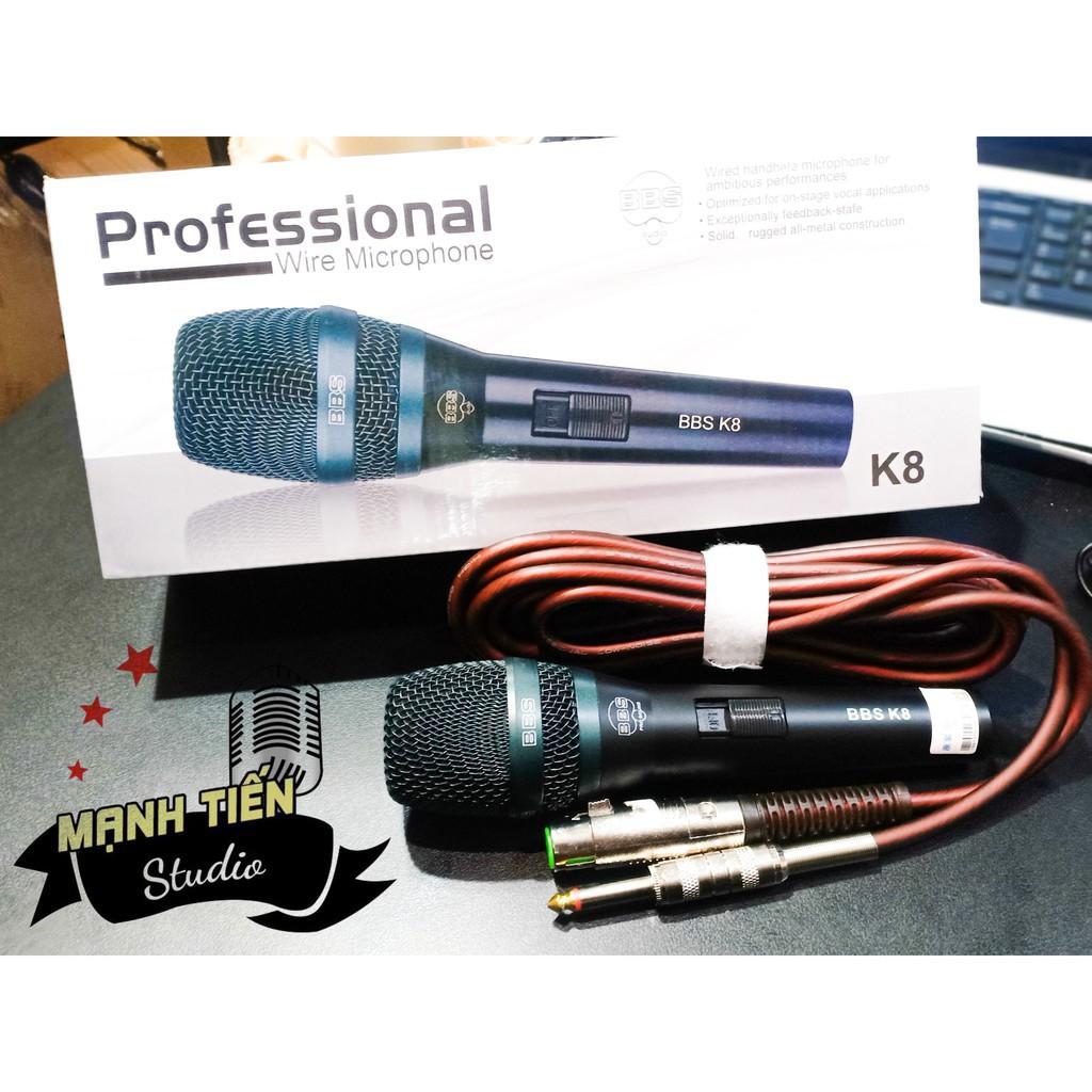 CTY MT Micro có dây BBS K88 cao cấp dây dài không cuộn chống đứt gãy mic nhẹ hút âm bảo hành 12 tháng(BH 12T)