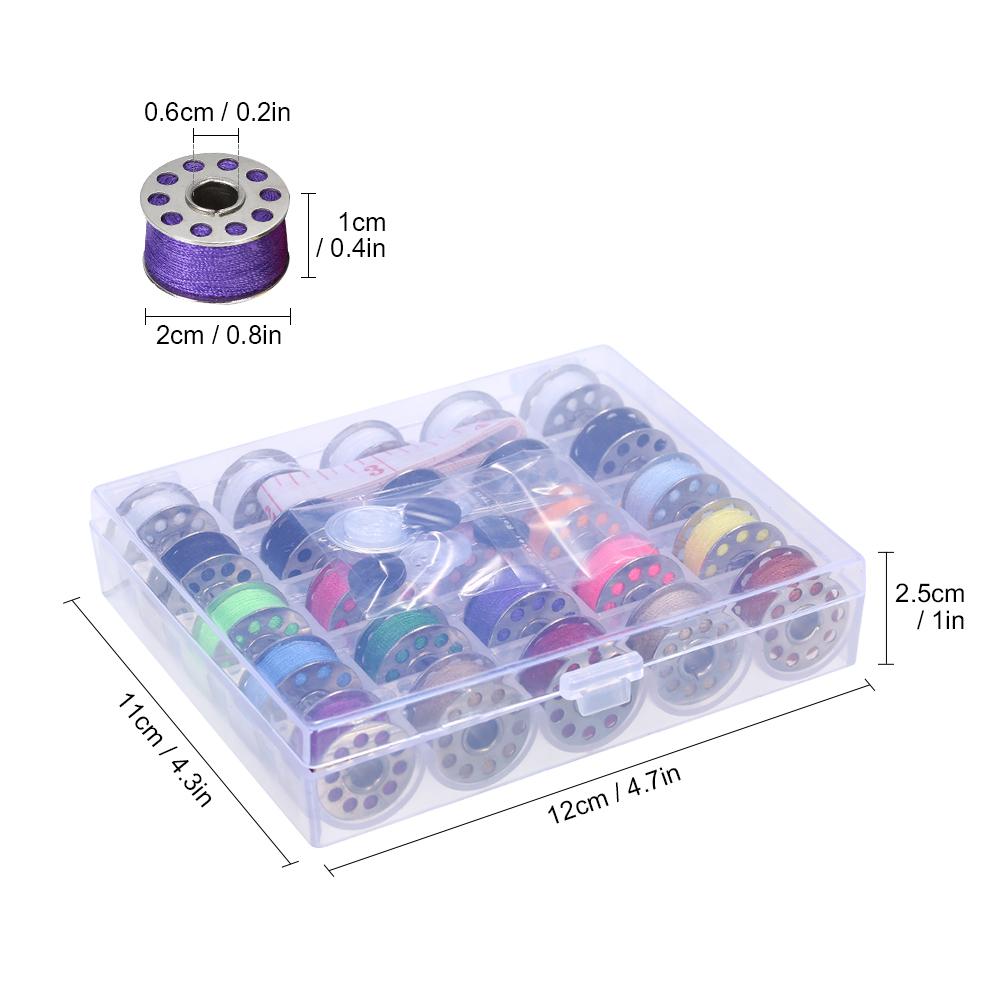 15 Màu Sắc Hỗn Hợp Bobbins + 5 Cái Trắng Bobbins + 5 Cái Đen Bobbins Sợi Chỉ