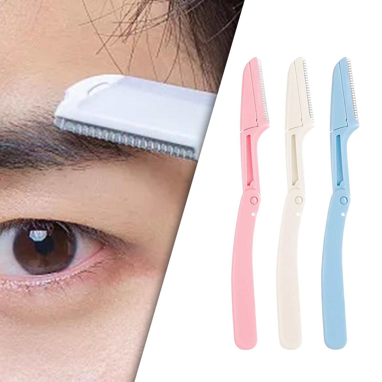 3 Pieces Folding Eyebrow Shaper Handheld Manual Multipurpose for Legs Chin