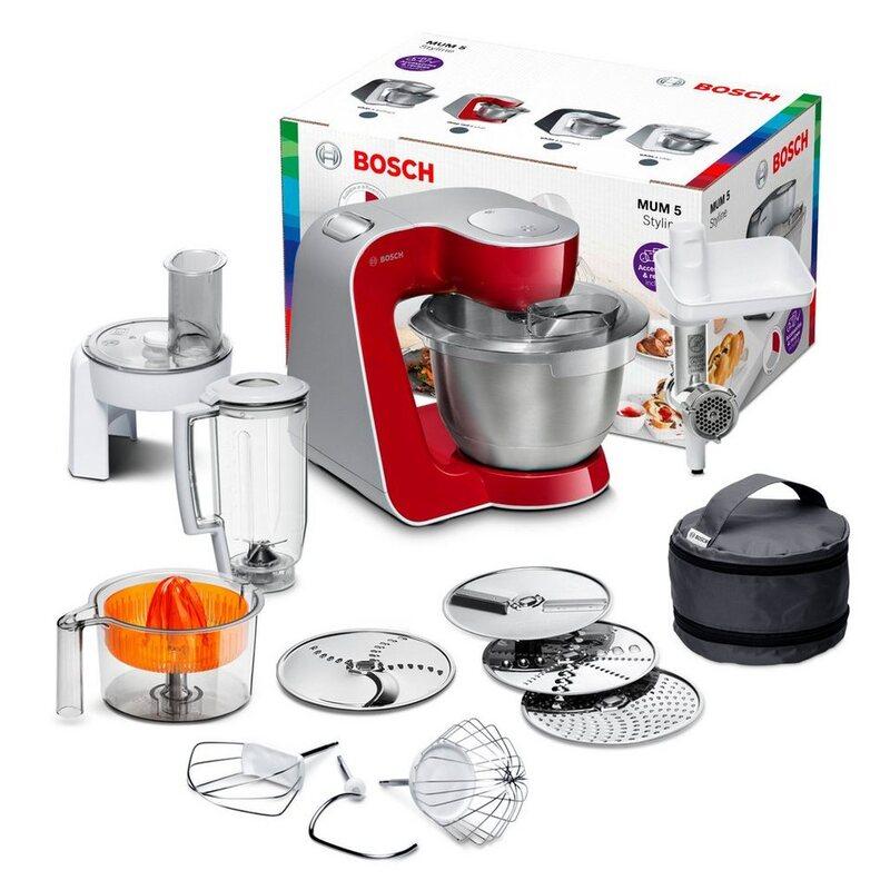 Máy Trộn Bột Đa Năng Boch MUM58720, Máy Nhào Bột, Đánh Trứng, Công Suất 1000W, 4 Tốc Độ, Dung Tích 3.9L, Nhập Đức