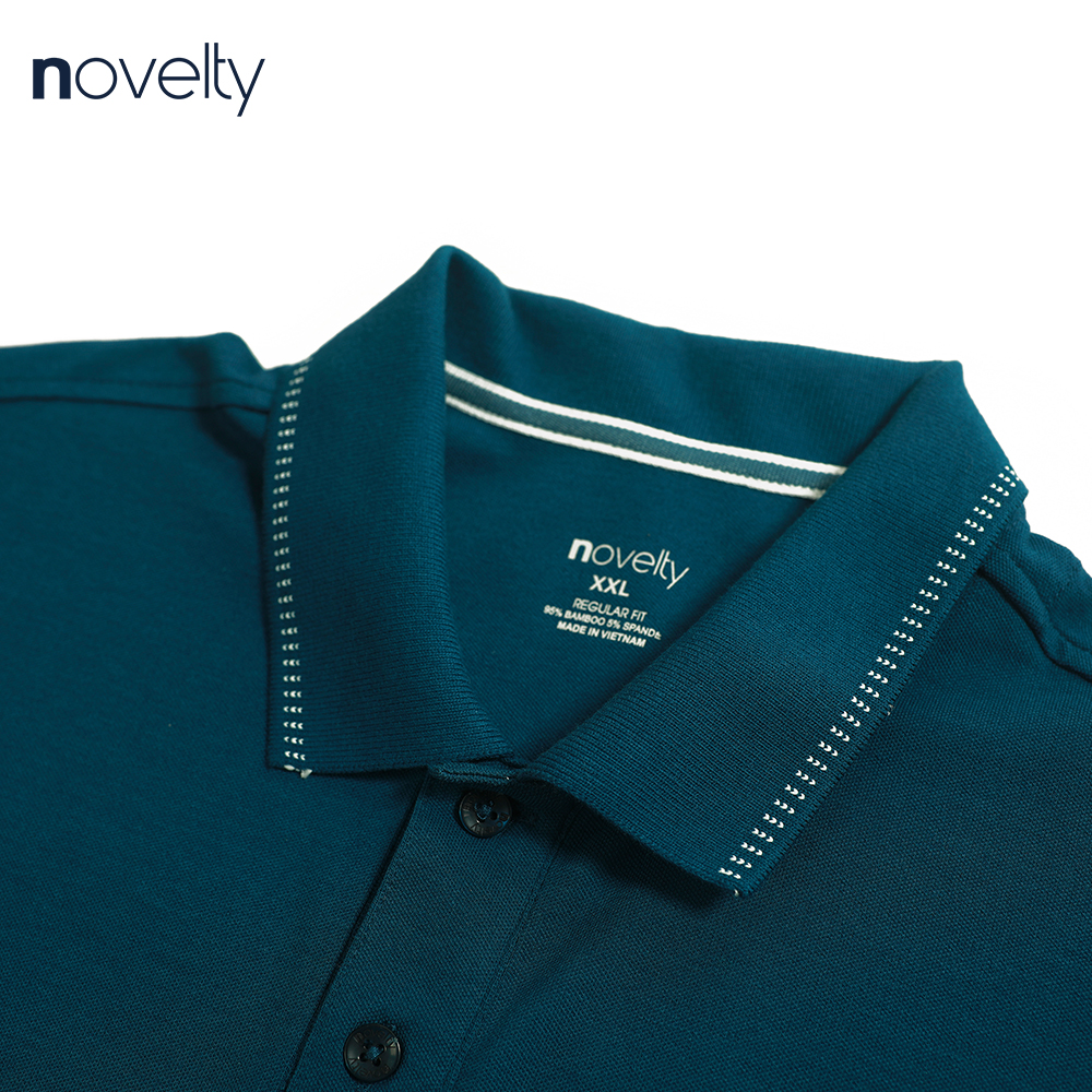 Áo thun nam Polo NOVELTY trơn màu cổ bo 210131N