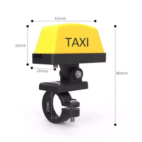 LED ĐÈN TAXI 4 CHẾ ĐỘ 2 MÀU ĐÈN, DÙNG PIN SẠT USP LOẠI 1 LẮP CHÂN KÍNH, GHI ĐÔNG, DÁN KEO DÙNG CHO XE MÁY, XE ĐẠP