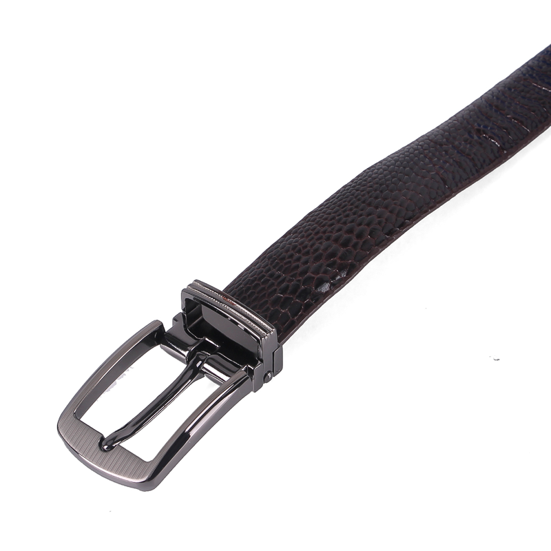 HJ5401-02-03-10 - Dây thắt lưng nữ da đà điểu màu đen, nâu đất, vàng bò, nâu đỏ