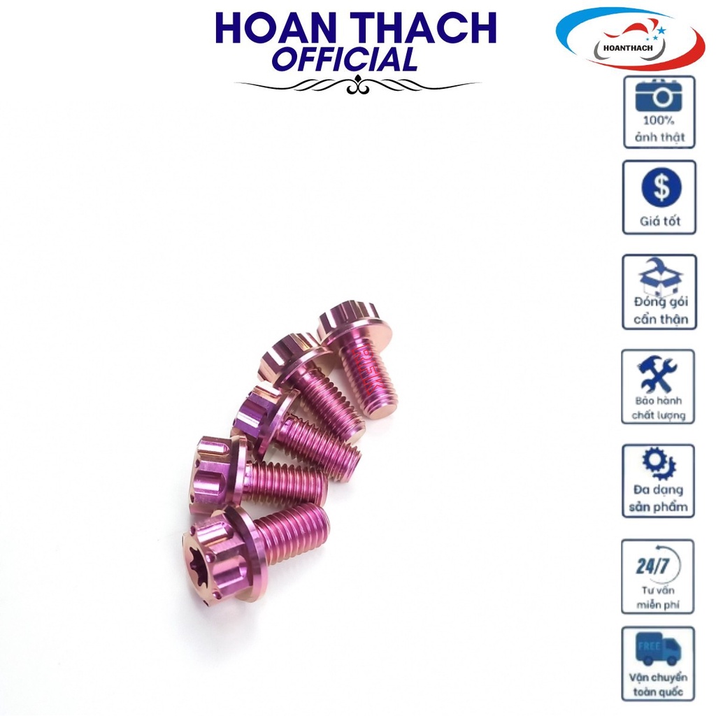 Ốc 8L10 Titan Hồng Đầu Salaya dùng cho nhiều dòng xe SP017500 ( giá 1 con)