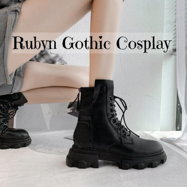 Giày Boots chiến binh khoá kéo cool ngầu độc lạ mới ( dây kéo phía sau )