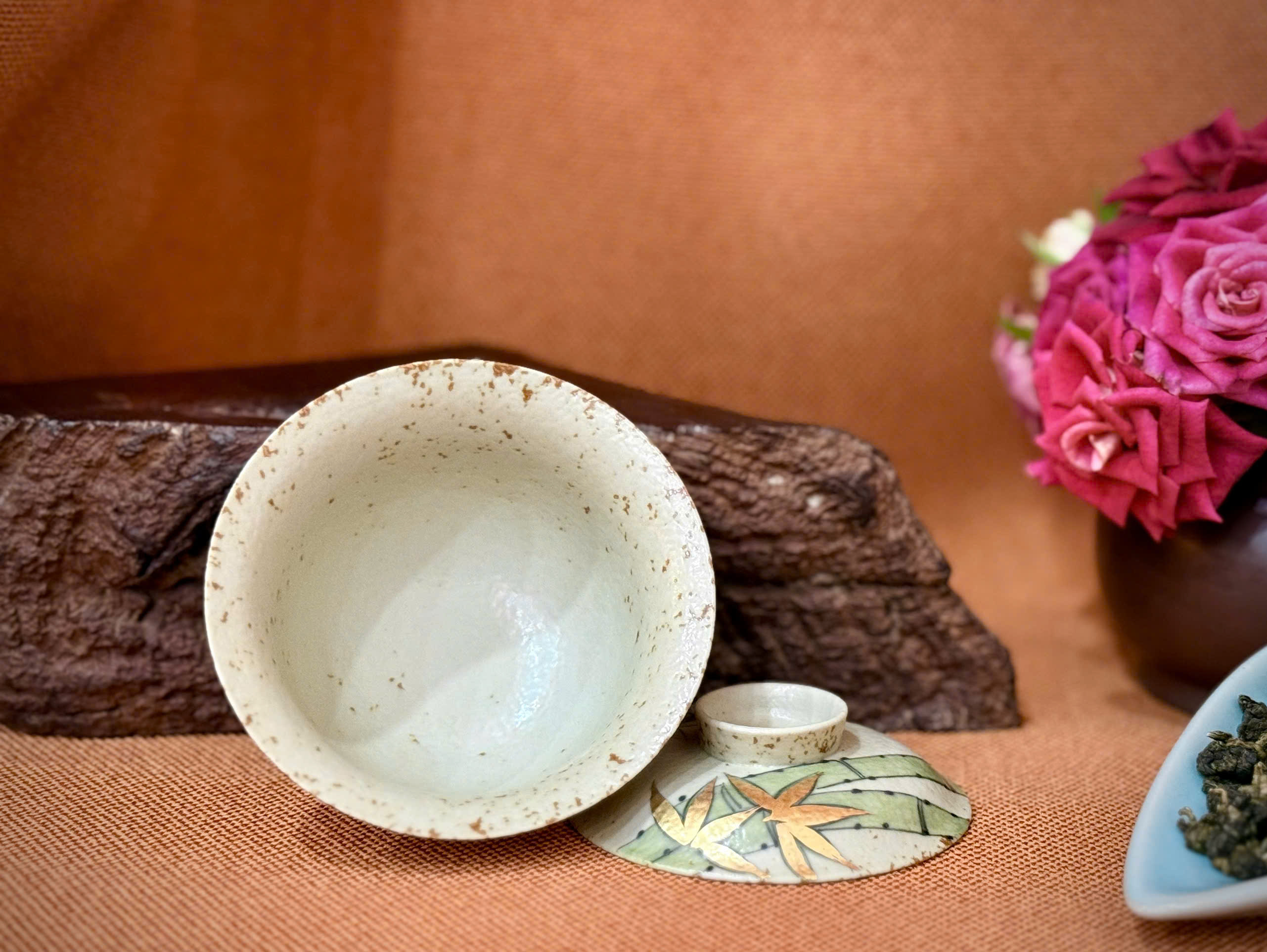 CHÉN KHẢI VẼ TAY RỪNG TRE MẠ VÀNG - PHONG CÁCH ĐÁ LỬA ĐỎ - DUNG TÍCH 90ML