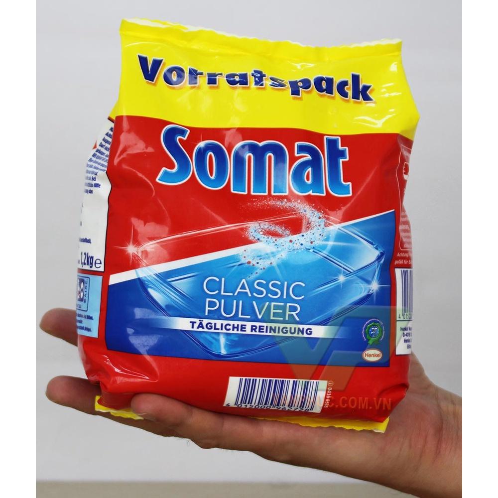 Bột rửa bát Somat 1.2kg + Tặng viên finish dùng thử