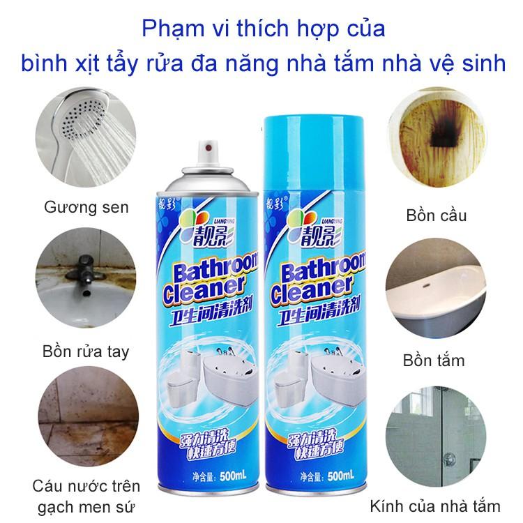 Chai xịt bọt tuyết tẩy rửa nhà tắm nhà vệ sinh Bathroom Cleaner 500ml bibi90