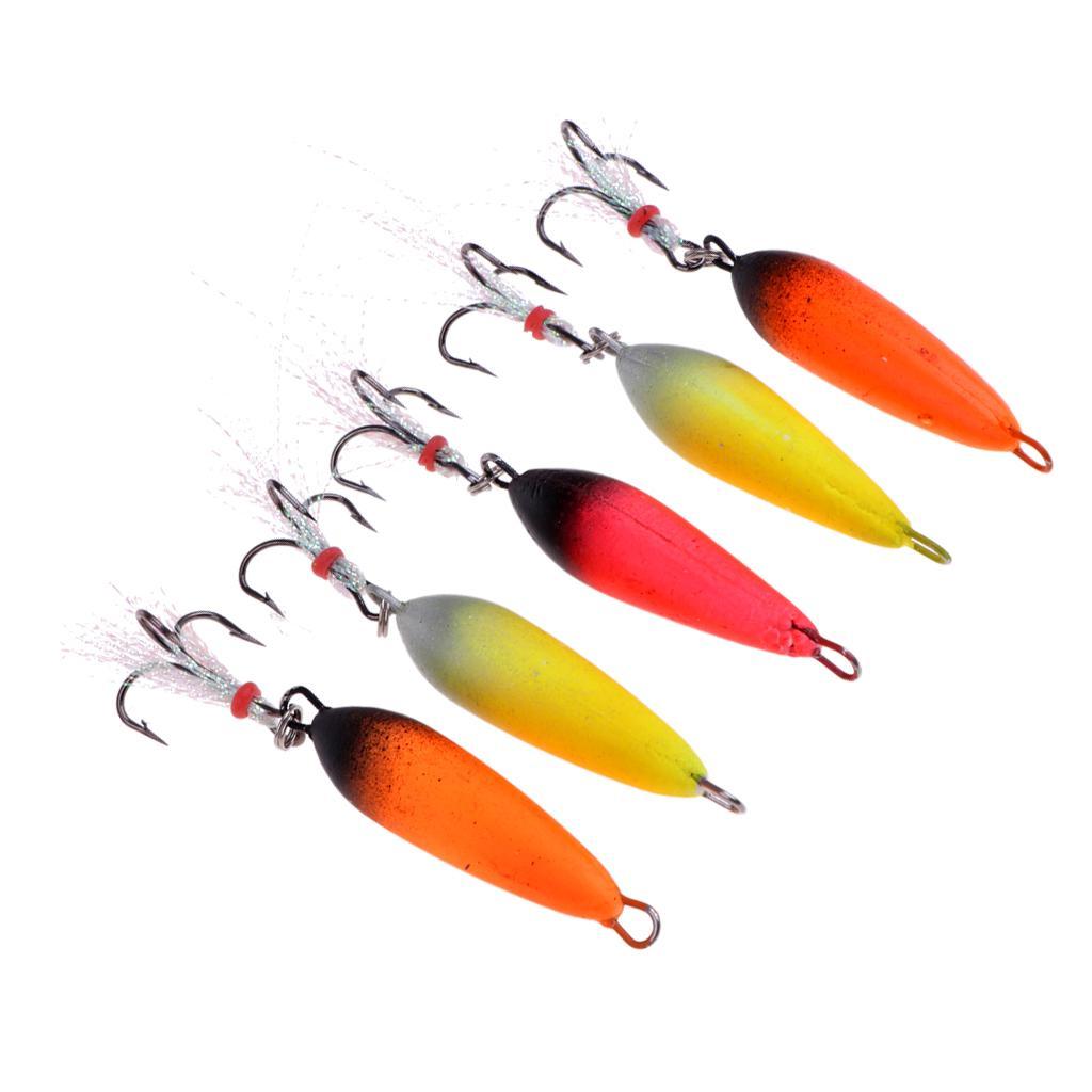 5 Pieces EVA Bright Fishing Lures Fishing Baits Crankbaits Bass Fishing Tool