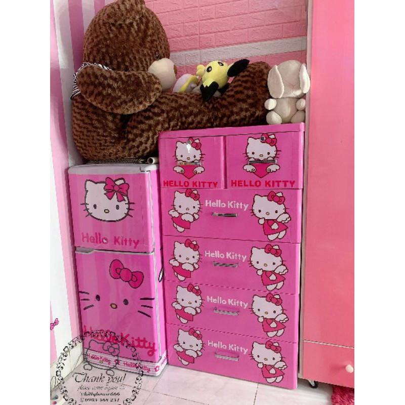 DECAL DÁN MẶT TỦ 5 NGĂN HÌNH KITTY