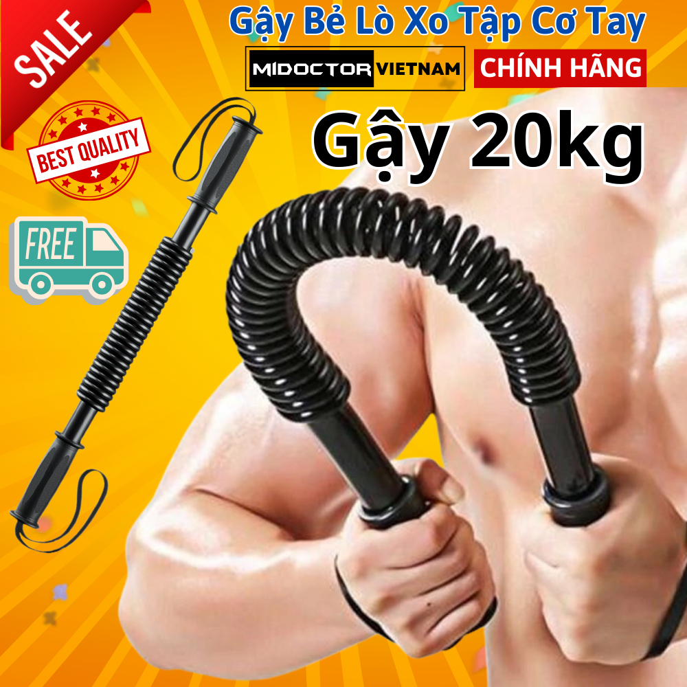 Gậy bẻ lò xo 5kg 10kg 20kg 30kg 40kg 50kg 60kg Cho người lớn và trẻ em bé  tập cơ tay - Chính Hãng miDoctor