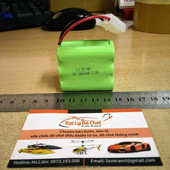 Pin sạc 7.2V dung lượng 2800mAh xếp 2 tầng chân Ket2p