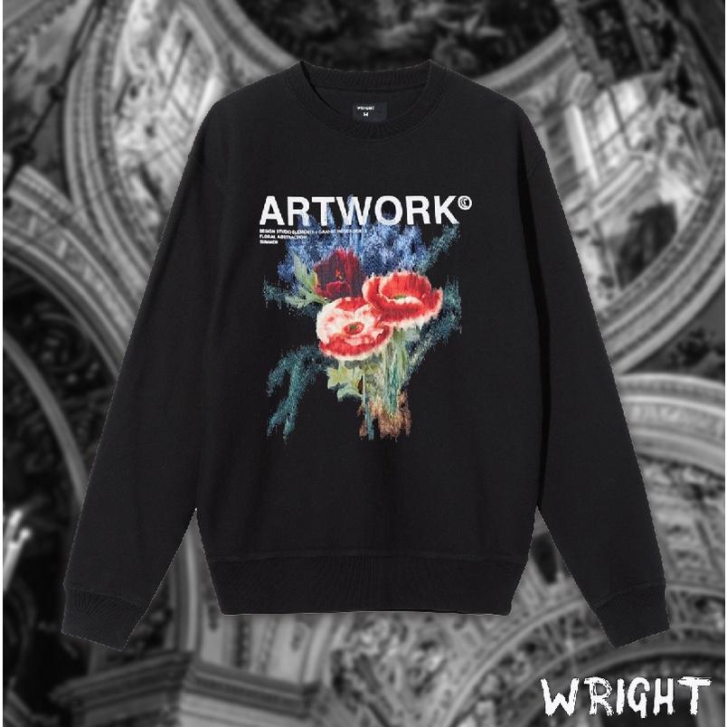 Áo sweater Wright Artwork phong cách hiphop streetwear unisex