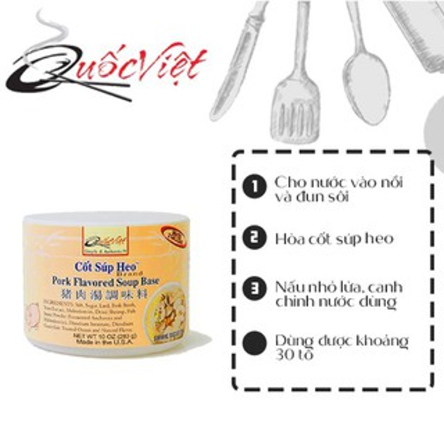 Cốt súp heo Quốc Việt - Hộp 300g - VN10458