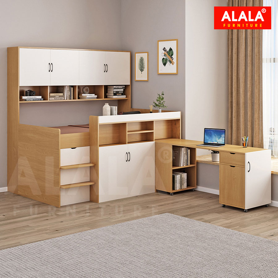Giường tầng thấp ALALA161 đa năng/ Miễn phí vận chuyển và lắp đặt/ Đổi trả 30 ngày/ Sản phẩm được bảo hành 5 năm từ thương hiệu ALALA/ Chịu lực 700kg