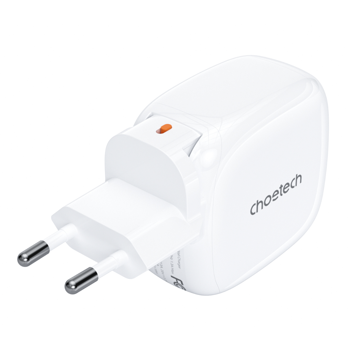 Bộ sạc nhanh Choetech PD6123 GaN 65W tích hợp dây USB C và chân cắm gập gọn (Hàng chính hãng)