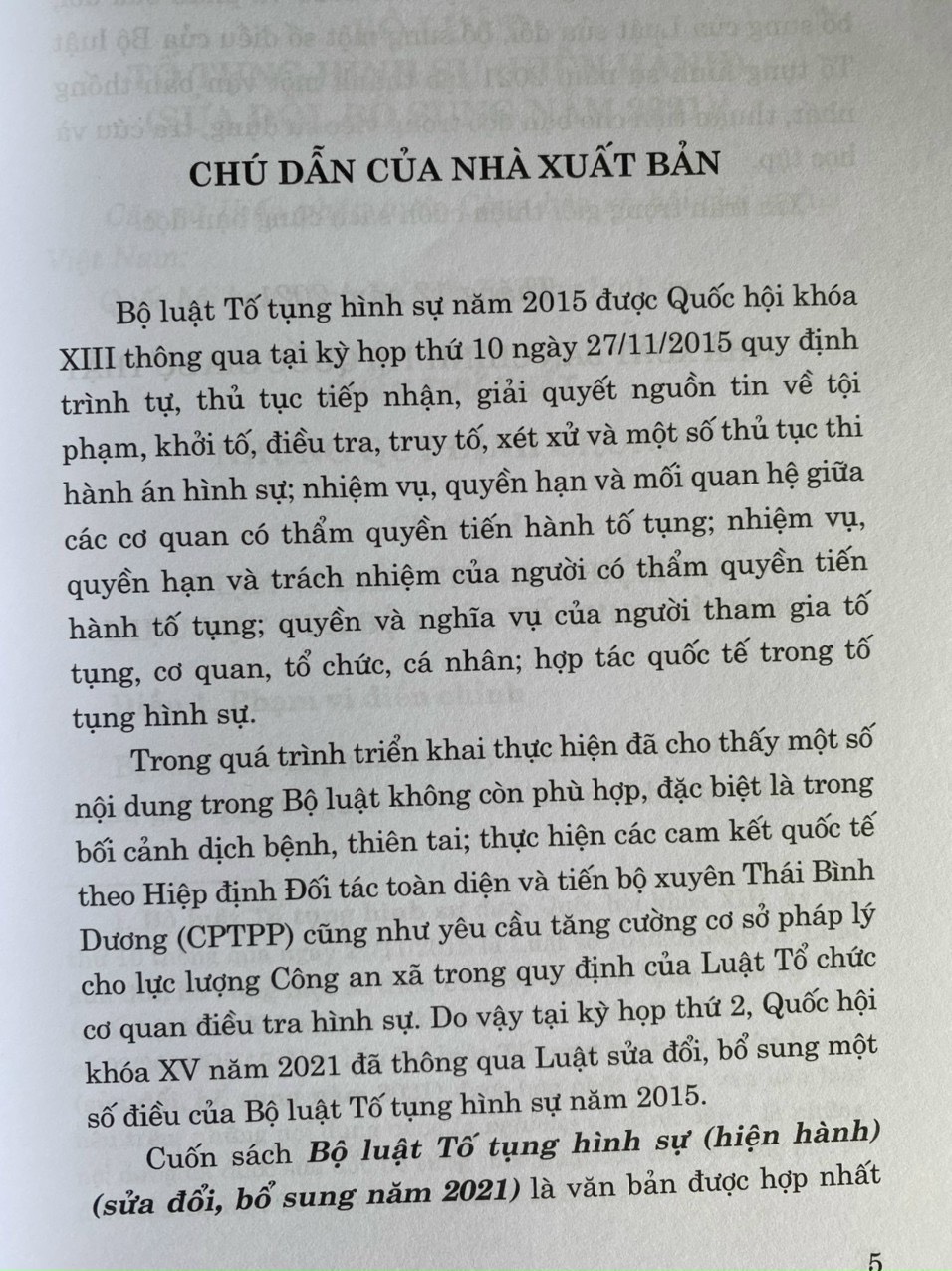 Bộ luật tố tụng hình sự