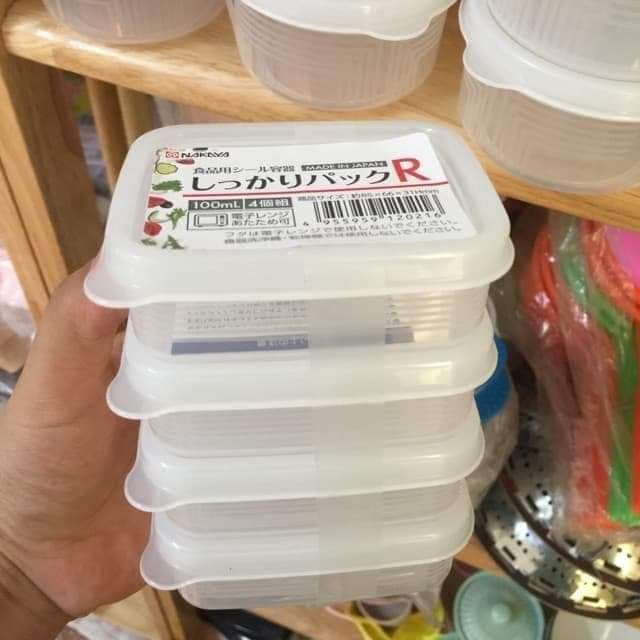Hộp Nhựa Dùng Được Trong Lò Vi Sóng 100ml Nhật Bản