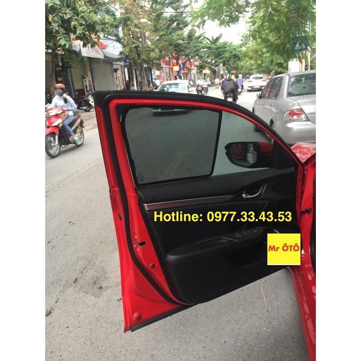 Rèm Che Nắng Xe Honda Civic 2017-2018 Hàng Loại 1. Cam Kết Vải Dày Dặn, Chuẩn Khít Theo Xe