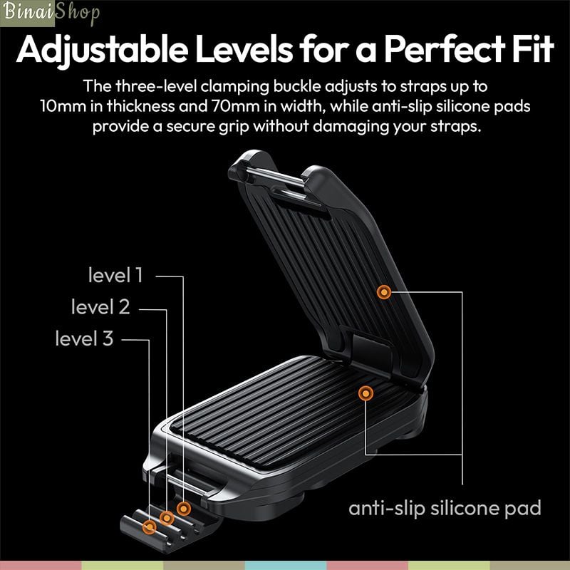 Ulanzi UKA07 - Bộ Kẹp Balo Máy Ảnh GoPro Tháo Nhanh, Bền Nhẹ 94g, Chịu Tải 10kg, Tương Thích Uka &amp; F38 - Hàng Chính Hãng