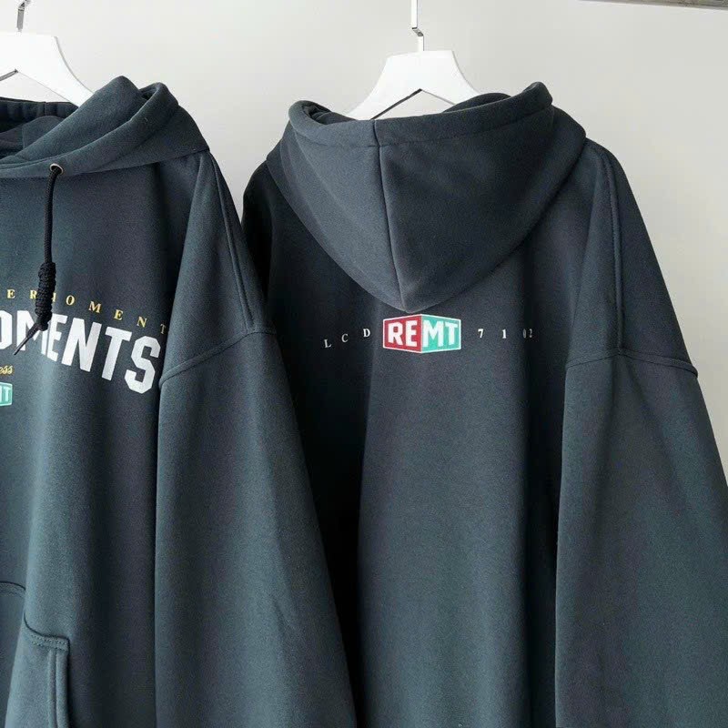 Áo Hoodie Form Rộng Nam Nữ Logo rftromoments, Áo Hoodie nỉ &quot; REMT&quot;  unisex (Ảnh shop tự chụp) Ulzzang, mũ áo trùm đầu 2 lớp phong cách Hàn Quốc