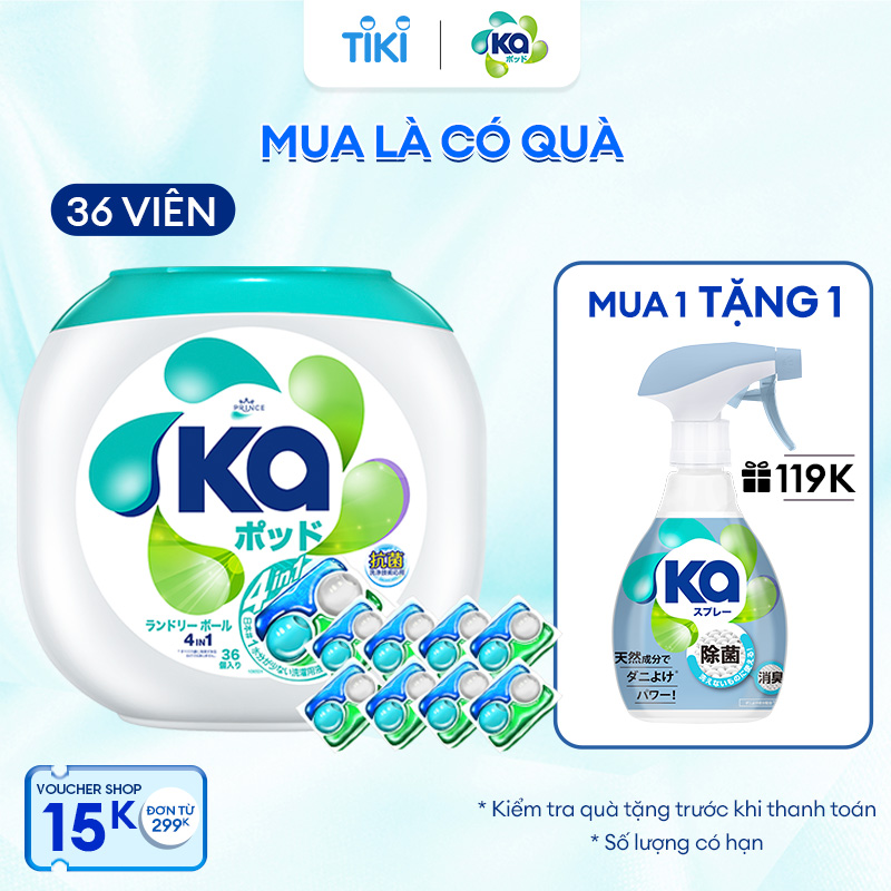 Hộp Viên Giặt Xả Đa Năng 4 Trong 1 KA Universal