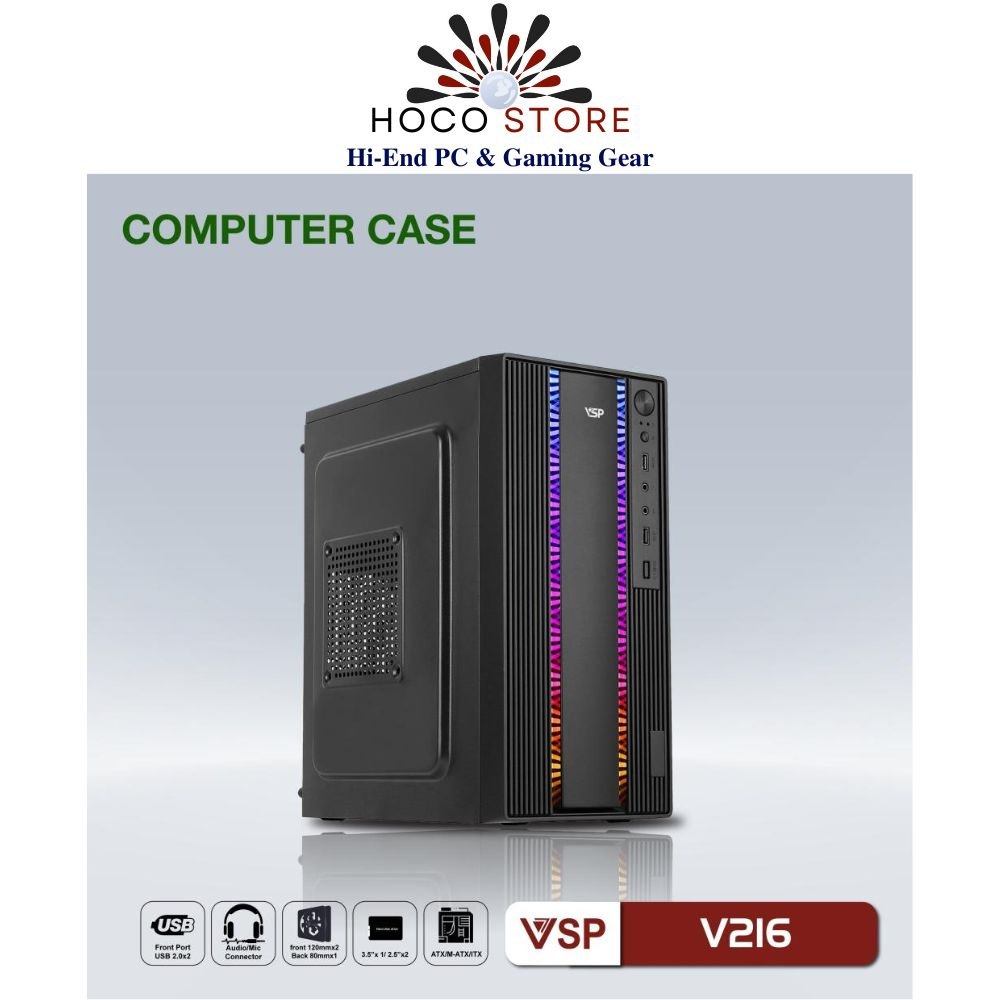 Vỏ Case Máy Tính VSP Home And Office V216 - Hàng Chính Hãng