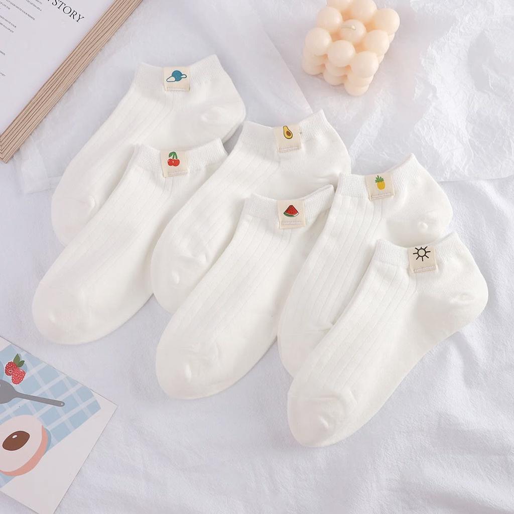 Tất trắng ngắn cổ mác hoa quả và thời tiết