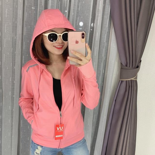 Áo khoác viền phát quang 6 túi hồng dâu