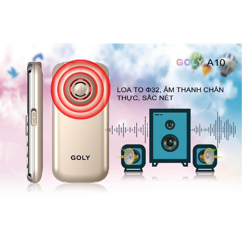 Điện thoại cho người già Goly A10, Loa 5D , Viền thép , Màn hình 1.8, Phím lớn, Pin 1.000 mah - Hàng chính hãng