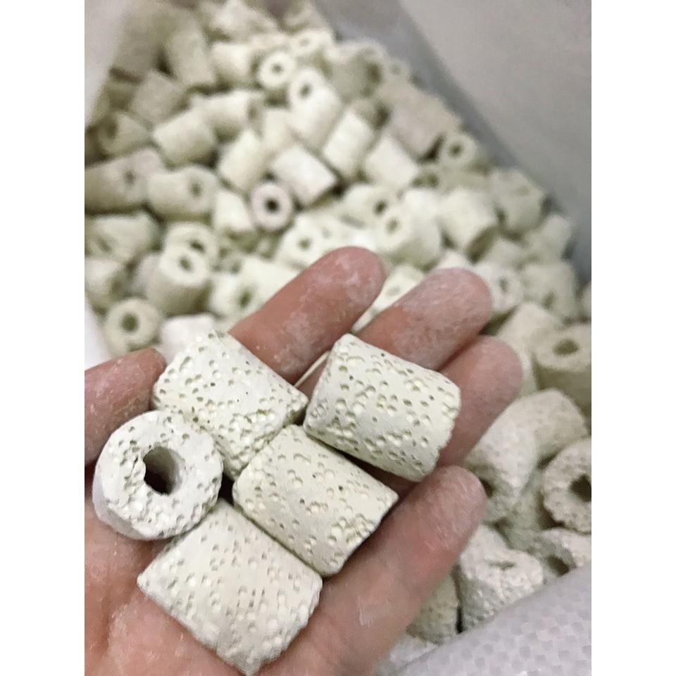 Vật Liệu Lọc Bể Cá-Sứ Lỗ Trắng