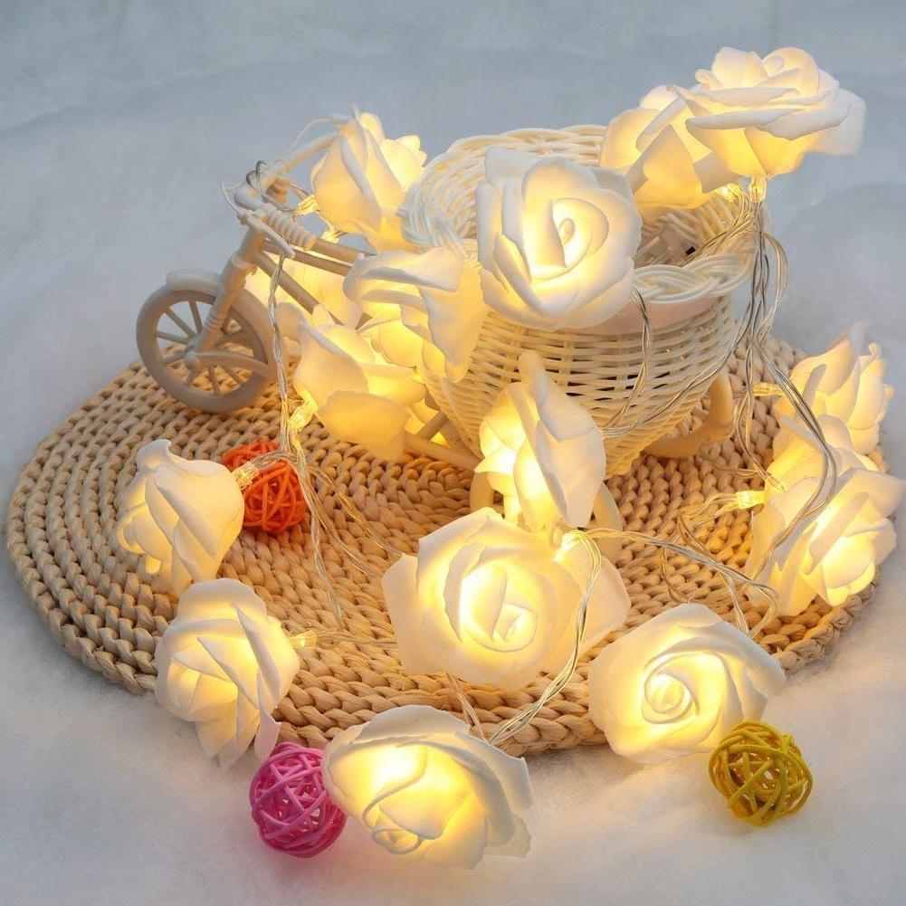 Dây Đèn Led 3m Hình Hoa Hồng Xốp Trang Trí Tiệc Cưới / Valentine