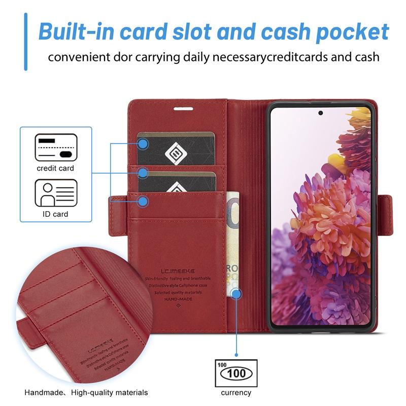 Ốp điện thoại da kiểu ví lật từ tính màu trơn cho SAMSUNG GALAXY A02S A12 5G A22 A32 A52 A72 A51 A71 4G
