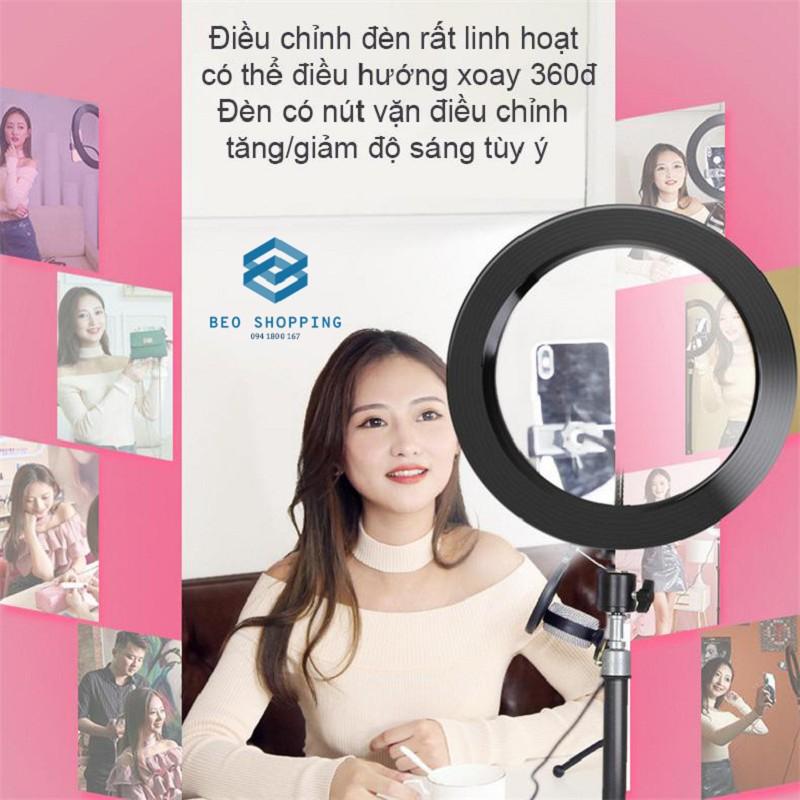 Đèn Livestream Hỗ Trợ Chụp Ảnh Make Up Trang Điểm 3 Chế Độ Sáng