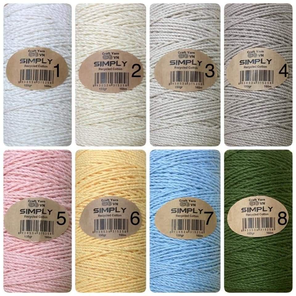 Dây cotton 2mm thắt Macrame