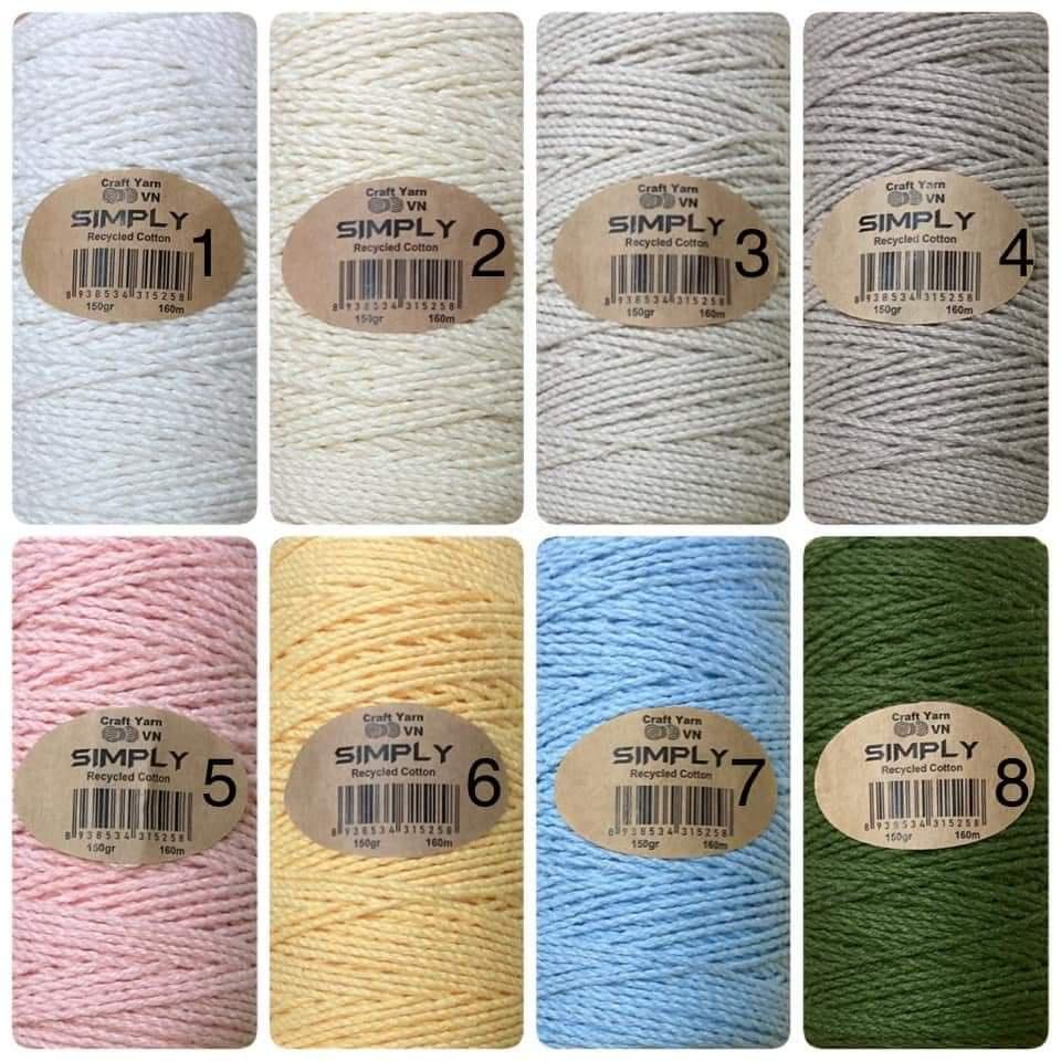 Dây cotton 2mm thắt Macrame