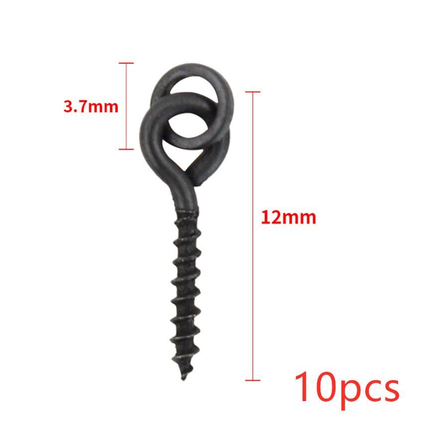 10/20/30Pcs Fishing Hair Tackle Accessories Fishing Boilie Screw Bait Tool Fishing Bait Ring Swivel Chod Rigs Carp