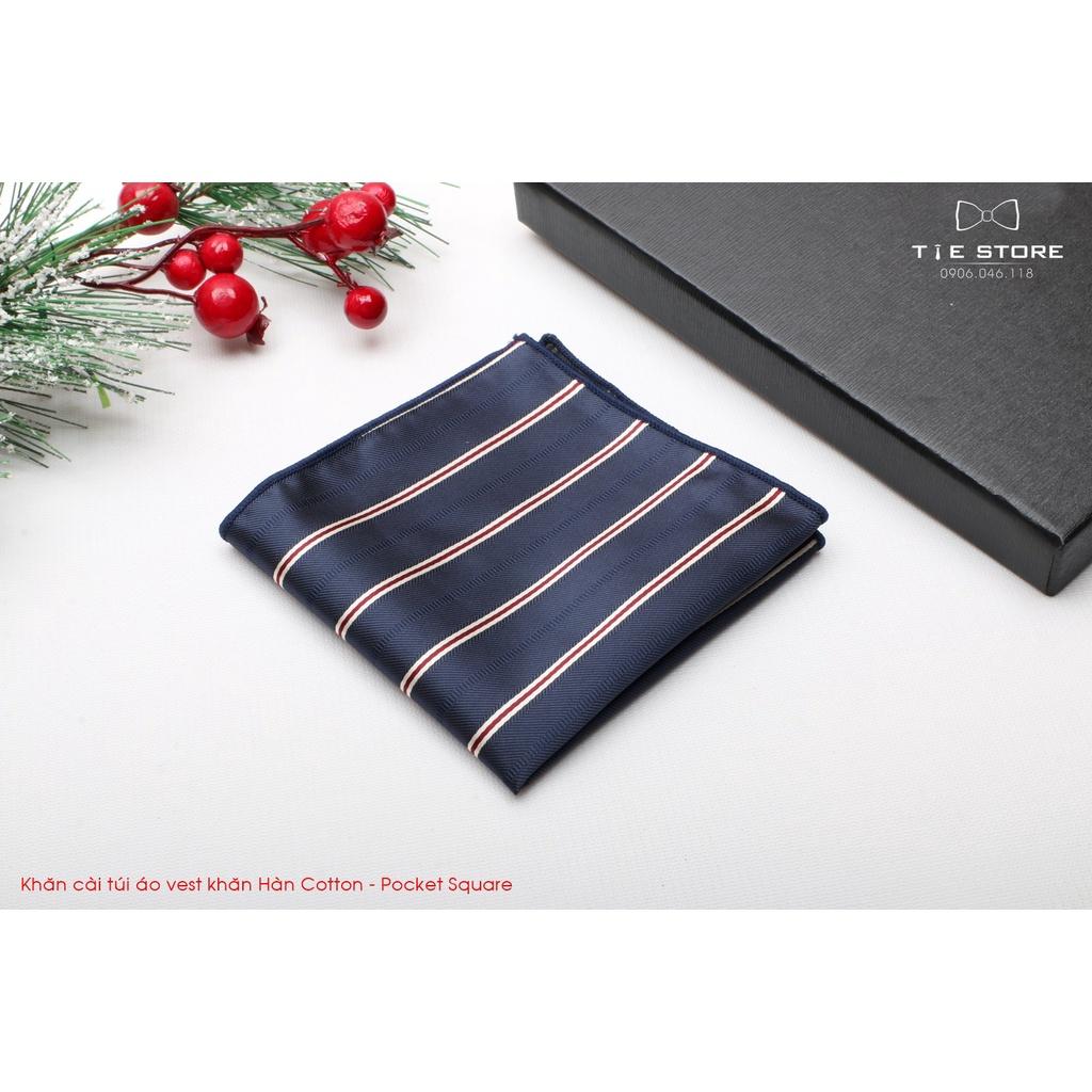 Khăn cài túi áo vest - khăn cài túi áo vest họa tiết kẻ