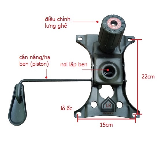 Mâm ghế/ Pát ghế xoay văn phòng