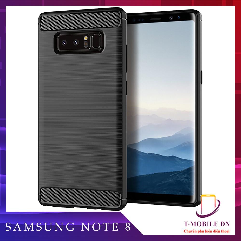 Ốp lưng cho Samsung Note 8 9 10 Plus, Ốp silicon mềm bằng sợi Carbon phay xước chống sốc chống vân tay cho Note 8 9 10 Plus