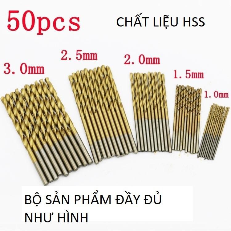 Bộ 50 mũi khoan cho máy khoan máy bắn vít