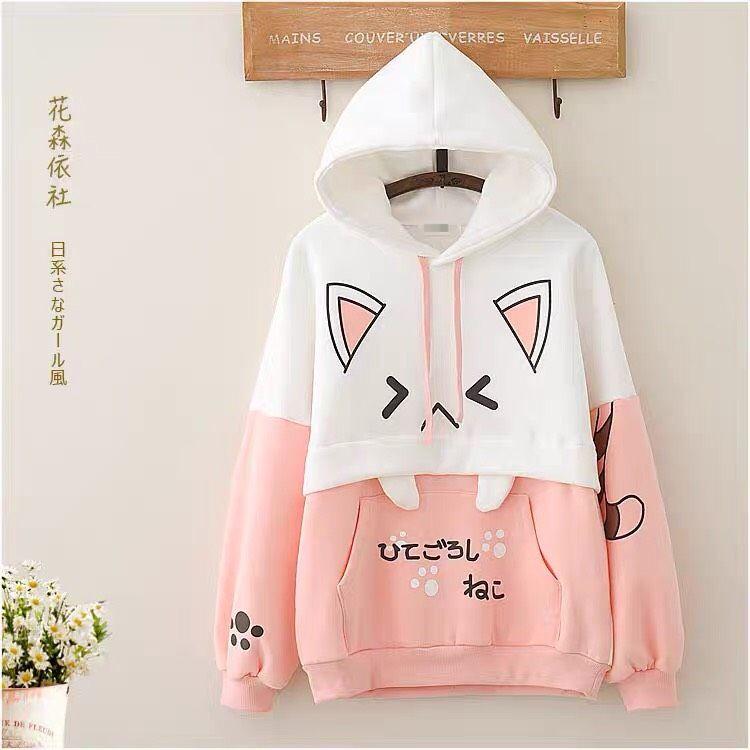 ÁO HOODIE UNISEX NAM NỮ MÈO RĂNG NANH