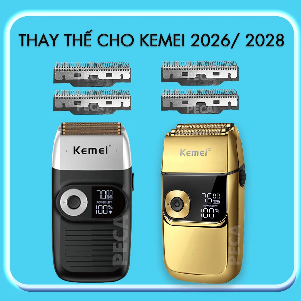 Lưỡi thay máy cạo râu Kemei KM-2026, KM-2028 sắc bén lắp dễ dàng