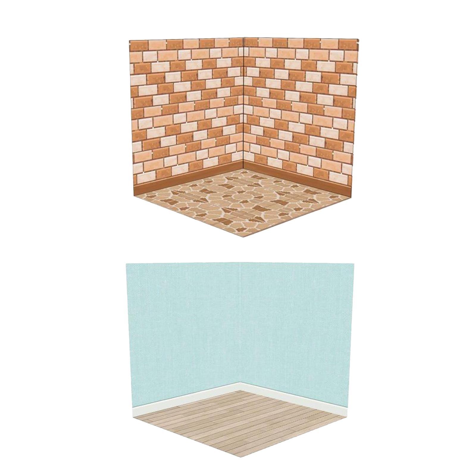 2x 1:12 Dollhouse Display Board Miniature Background Board for Gift Unisex