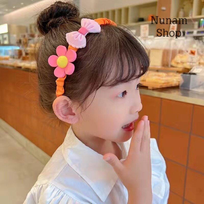 Băng đô bờm cài tóc nhún nơ hoa hoạt hình siêu to đáng yêu hàn quốc Nunam shop, cài tóc nữ,cute,dễ thương