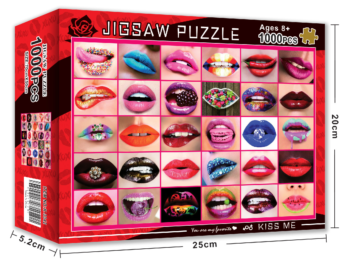 Bộ Tranh Ghép Xếp Hình 1000 Pcs Jigsaw Puzzle (Tranh ghép 70*50cm) Son Môi Bản Thú Vị Cao Cấp