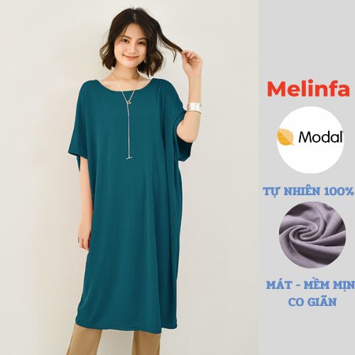 Váy đầm thun nữ cánh rơi vải Modal tự nhiên thoải mái vải mát mềm mại freesize mặc mùa hè mã VAV0358